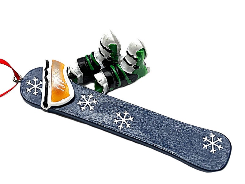 Kurt Adler 4.5in Resin Snowboard Personalization Ornament for Christmas - Image 3